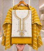 Embroidered Unstitched Dress Material
