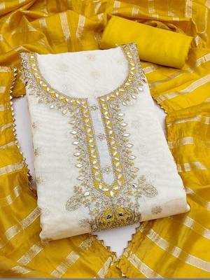 Embroidered Unstitched Dress Material 4