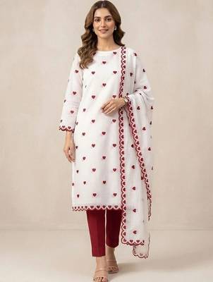Embroidered Unstitched Dress Material 1
