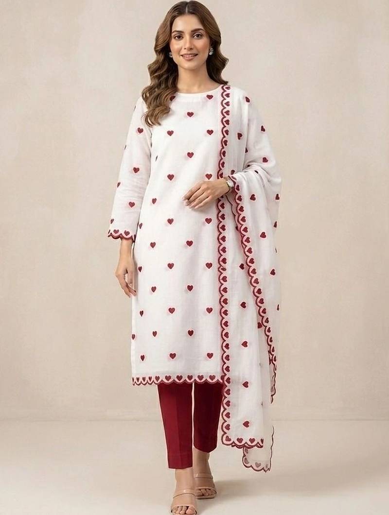 Embroidered Unstitched Dress Material