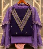 Embellished Unstitched Dress Material
