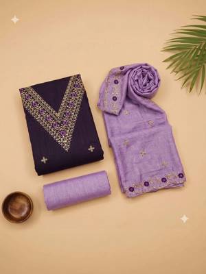 Embellished Unstitched Dress Material 5