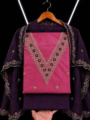 Embellished Unstitched Dress Material 2