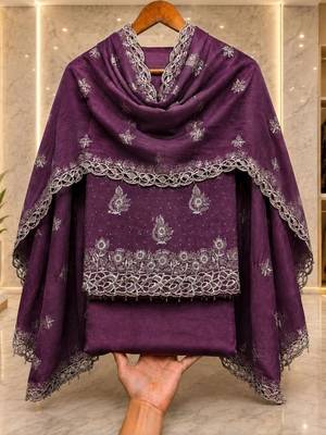 Embellished Unstitched Dress Material 1