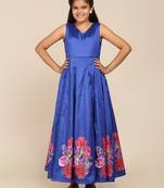 Embroidered fit & flare maxi dress