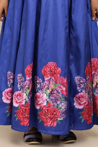 Embroidered fit & flare maxi dress