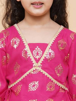 Girls printed foil print ready to wear lehenga & blouse with dupatta 2