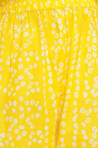 Girls bandhani printed empire pure cotton kurta with sharara