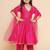 Girls embroidered angrakha kurta with trousers & dupatta