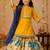 Girls floral embroidered regular thread work chanderi cotton kurta with sharara & with
