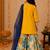 Girls floral embroidered regular thread work chanderi cotton kurta with sharara & with