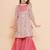 Girls printed gotta patti pure cotton kurta with sharara