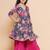 Floral printed angrakha gotta patti pure cotton kurta with sharara