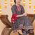 Girls floral printed angrakha gotta patti pure cotton kurta set
