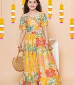Girls floral printed ready to wear lehenga & choli
