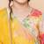 Girls yellow floral printed angrakha gotta patti kurta with sharara & with dupatta