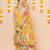 Girls floral printed angrakha anarkali kurta & sharara with dupatta