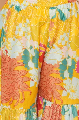 Girls floral printed angrakha anarkali kurta & sharara with dupatta