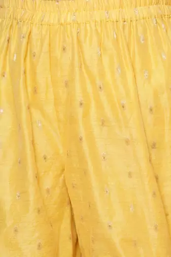 Girls ethnic motifs woven design anarkali kurta & sharara with dupatta