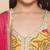 Girls yellow floral printed empire gotta patti pure cotton kurta with sharara & with dupatta