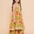Girls yellow floral printed empire gotta patti pure cotton kurta with sharara & with dupatta