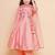 Girls embroidered angrakha gotta patti kurta with trousers & dupatta