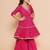 Girls ethnic motifs printed gotta patti tiered kurta with sharara