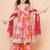 Girls floral printed angrakha anarkali kurta & sharara with dupatta