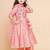Girls embroidered angrakha gotta patti kurta with trousers & dupatta