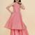 Girls floral woven design angrakha gotta patti anarkali kurta with sharara