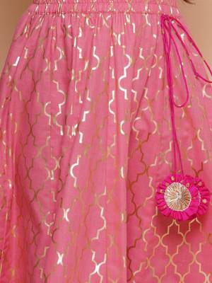 Girls embroidered ready to wear lehenga & blouse with dupatta 3