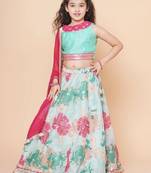 Girls printed gotta patti ready to wear lehenga & blouse with dupatta
