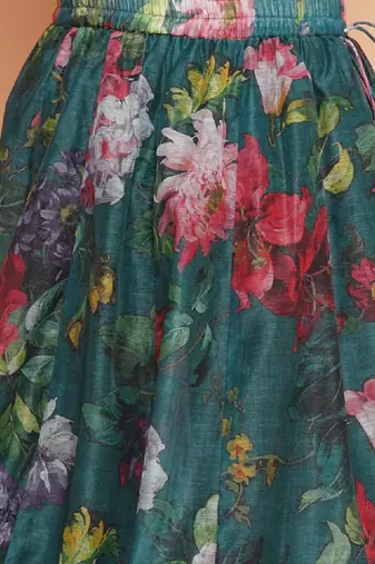 Girls floral printed sequined ready to wear lehenga & blouse with dupatta