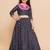 Woven design round neck ready to wear lehenga & blouse with dupatta