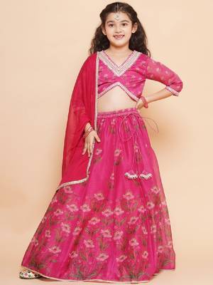 Girls printed ready to wear lehenga & blouse with dupatta 1