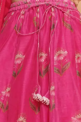 Girls printed ready to wear lehenga & blouse with dupatta