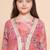 Girls floral printed sequinned ready to wear lehenga & blouse with shrug