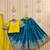 Tie and dye gajraj thread work embroidered silk lehenga choli with dupatta