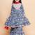 Girls floral printed regular pure cotton kurta with sharara & dupatta