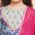Girls floral printed regular pure cotton kurta with sharara & dupatta