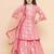 Girls foil printed v-neck lehenga & blouse with dupatta