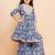 Girls floral printed regular pure cotton kurta with sharara & dupatta