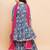Girls floral printed regular pure cotton kurta with sharara & dupatta