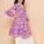 Girls floral printed bell sleeves gotta patti angrakha kurta with sharara