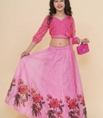 Girls printed ready to wear lehenga & blouse
