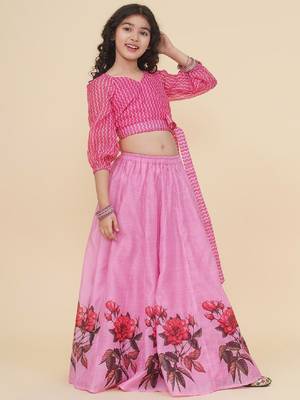 Girls printed ready to wear lehenga & blouse 3