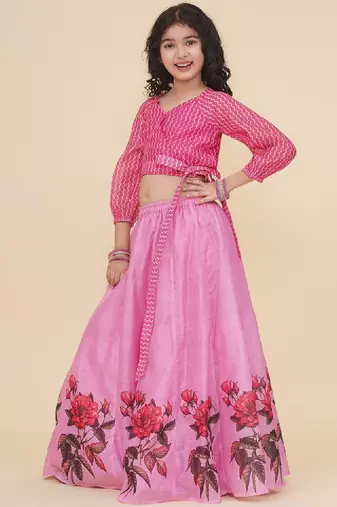 Girls printed ready to wear lehenga & blouse