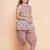 Girls floral printed pure cotton anarkali kurta with harem pant
