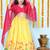 Girls embroidered v-neck ready to wear lehenga & blouse with dupatta
