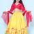 Girls embroidered v-neck ready to wear lehenga & blouse with dupatta